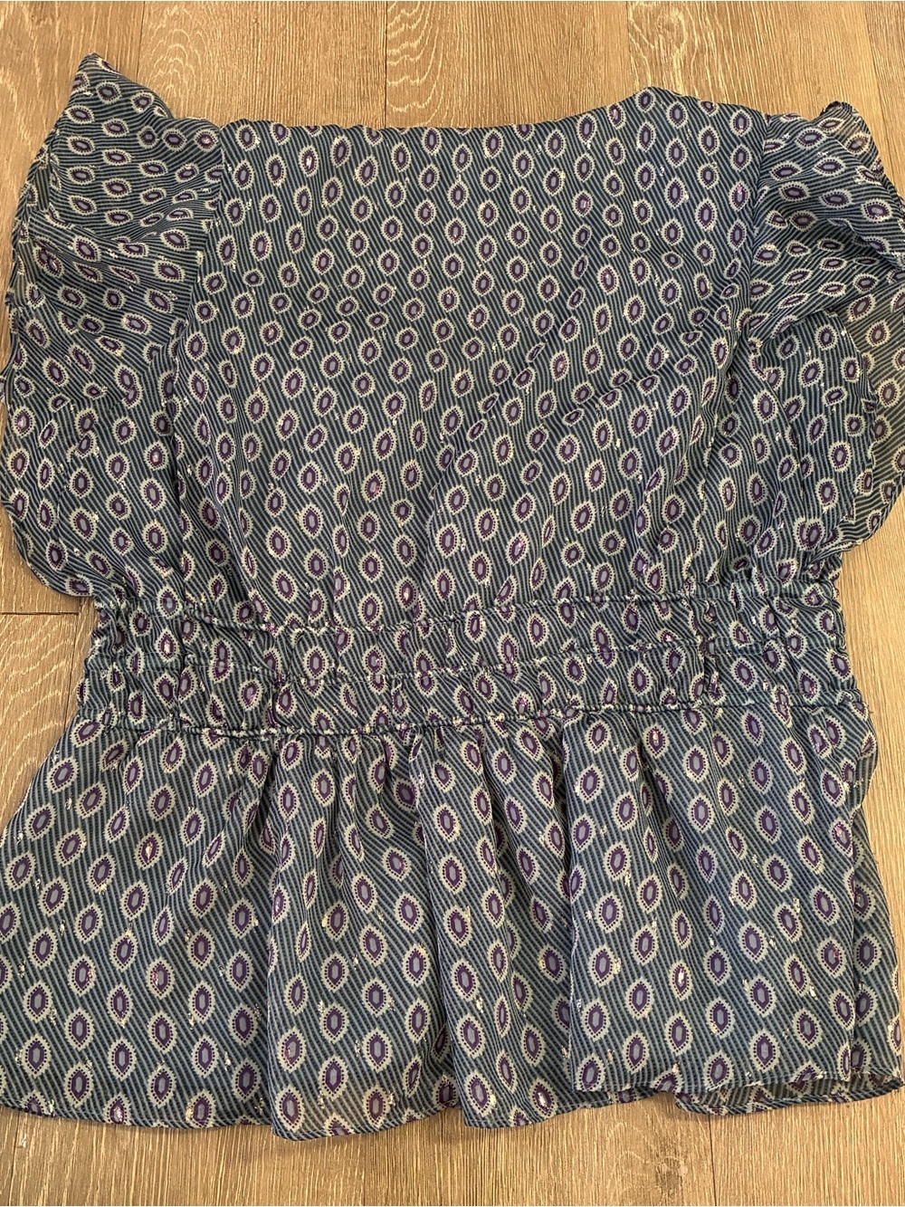 White House black market Whimsical light breezy chiffon fairycore V neck blouse - Picture 3 of 5
